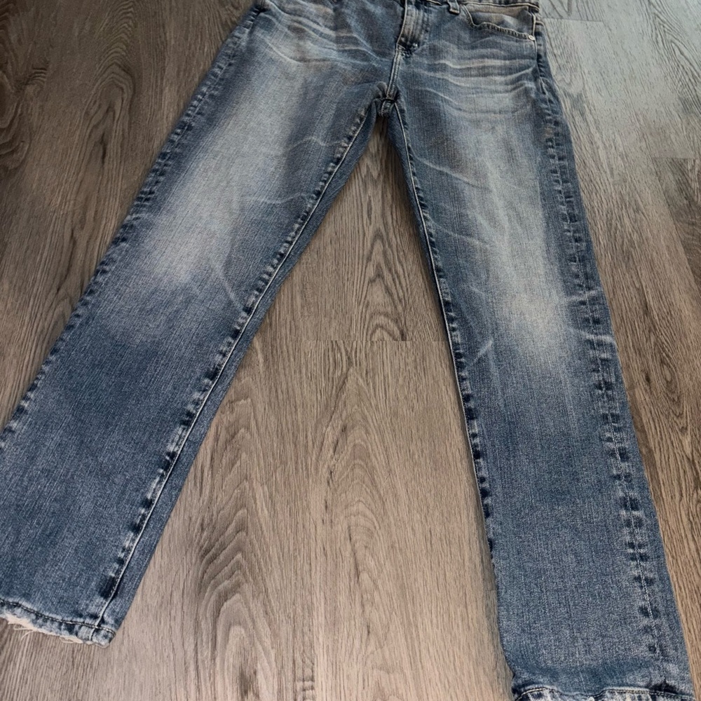 AG-ED Denim Faded Blue Ex Boyfriend Slouchy Slim Sz 25 Straight-Leg Jeans